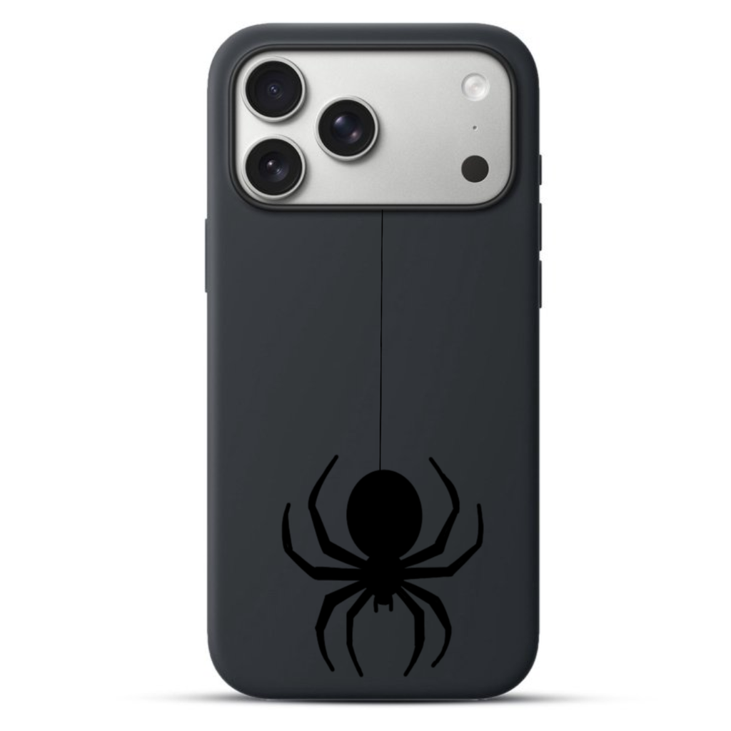 Telefoonhoesje Hanging Spider (Apple iPhone serie, Zwart)