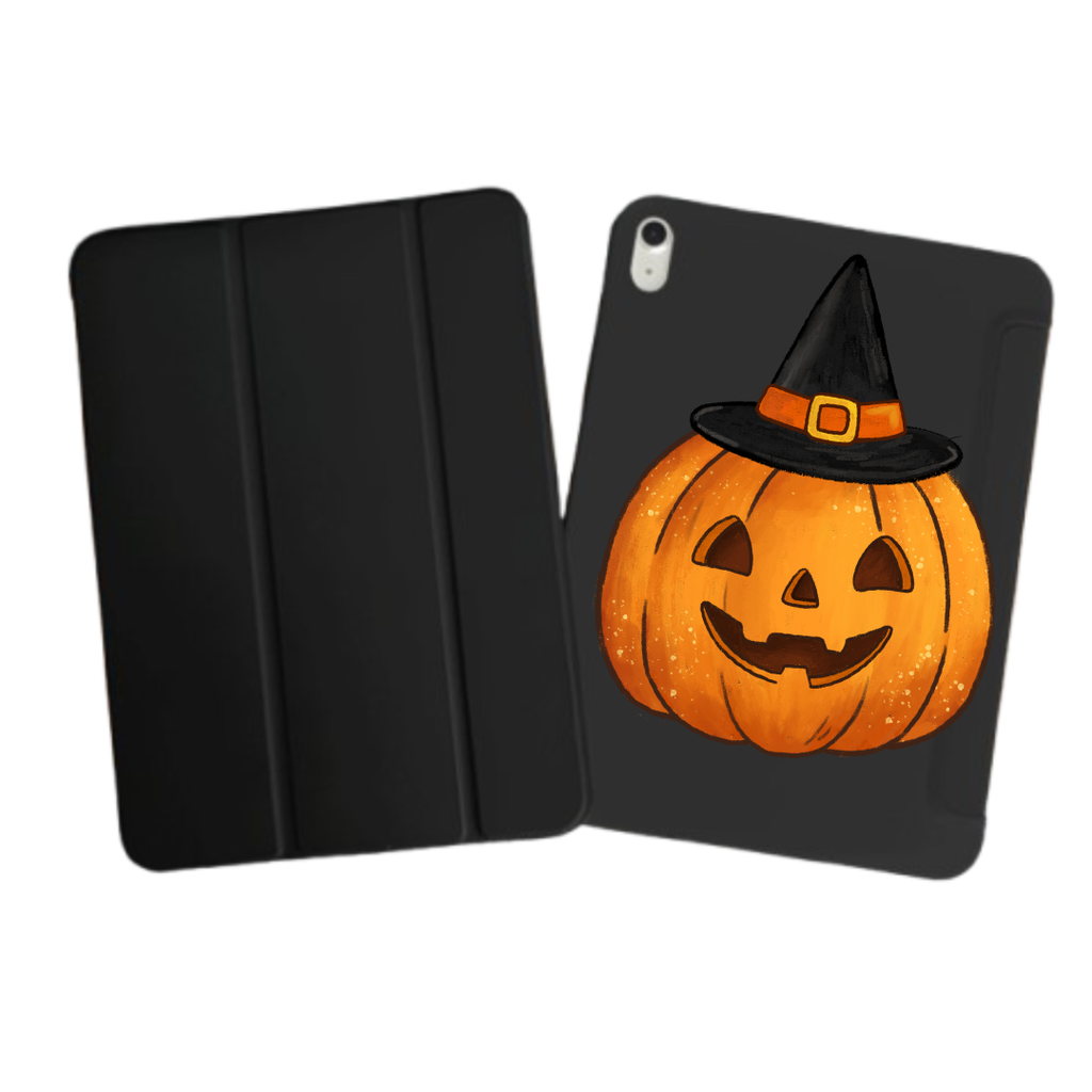 iPad Tablet Hoes Pumpking With Witch Hat