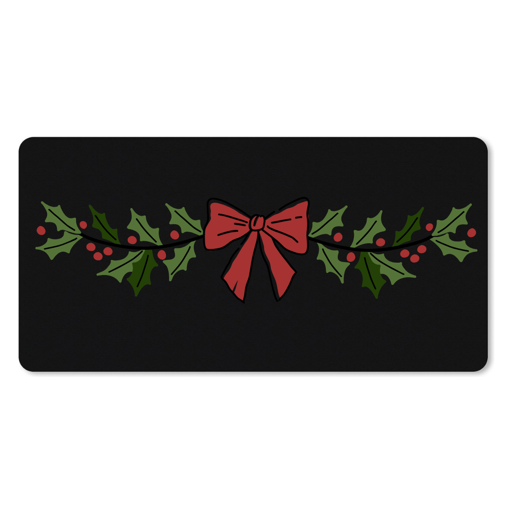 Muismat Elegant Christmas Decor (25 x 21 cm (S), Zwart)