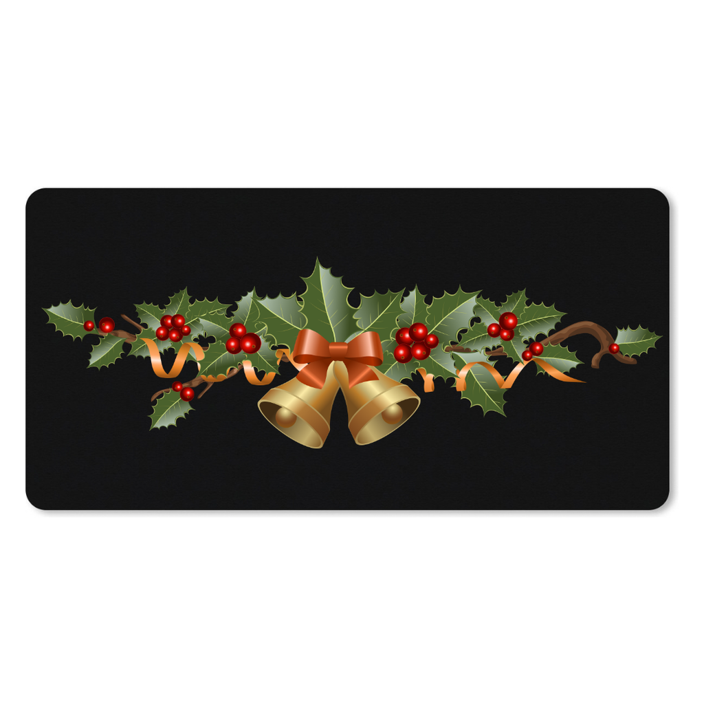 Muismat Holly and Gold Bells (25 x 21 cm (S), Zwart)