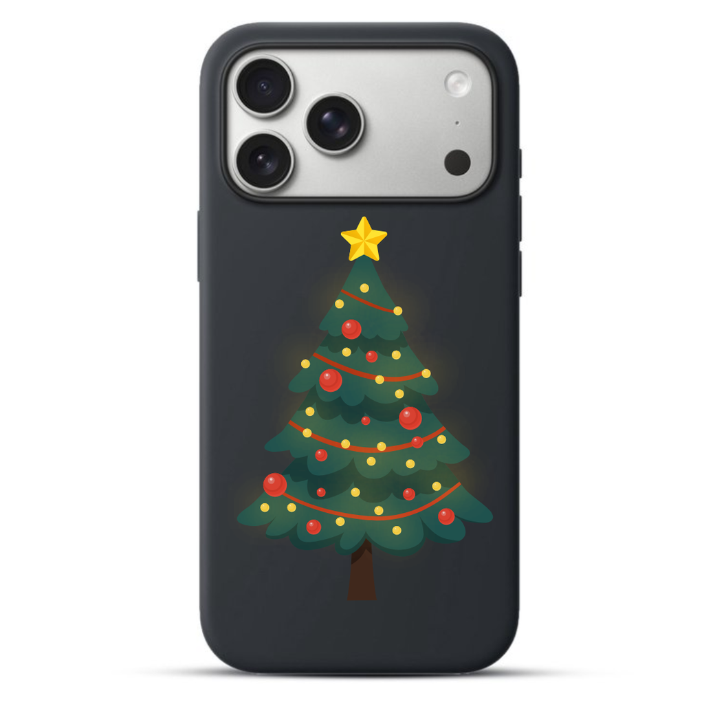 Telefoonhoesje Christmas Tree (Apple iPhone serie, Zwart)