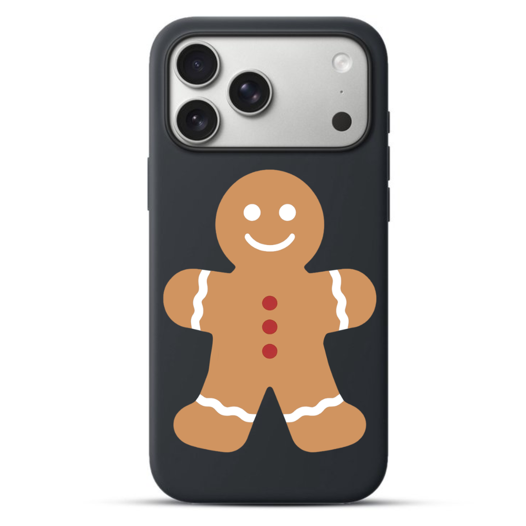 Telefoonhoesje Gingerbread Man (Apple iPhone serie, Zwart)
