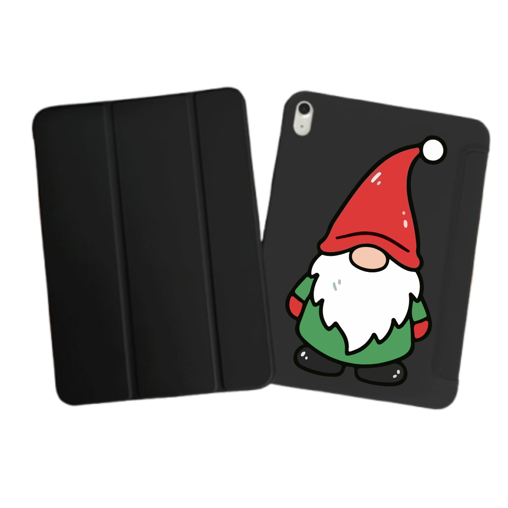 iPad Tablet Hoes Cartoon Illustration of Christmas Gnome (Samsung Galaxy Tab serie, Zwart)