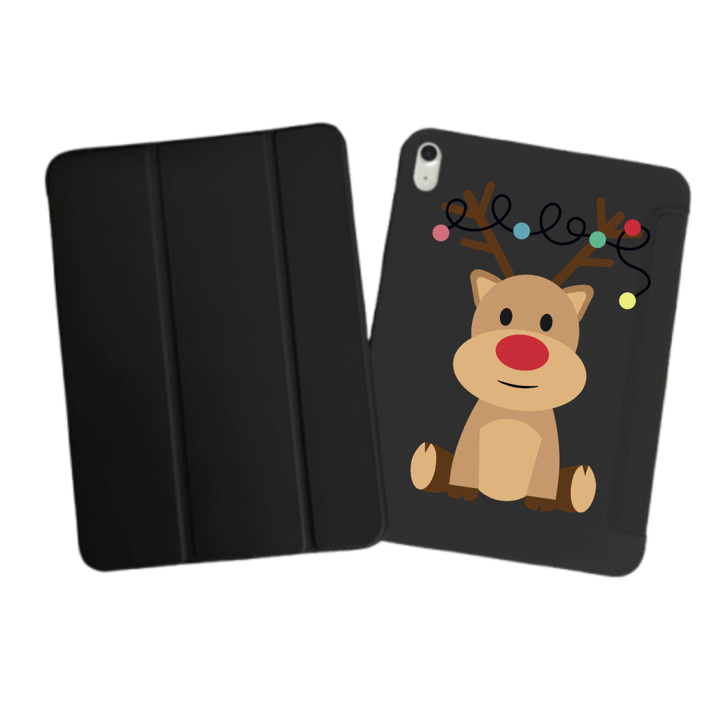 iPad Tablet Hoes Cute Christmas Elk (Samsung Galaxy Tab serie, Zwart)