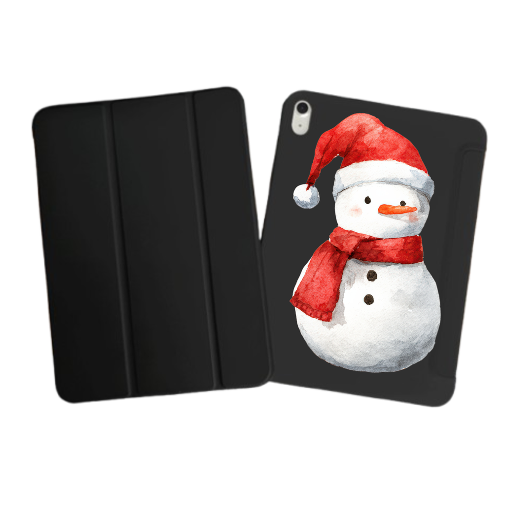 iPad Tablet Hoes Illustration of Snowman (Samsung Galaxy Tab serie, Zwart)