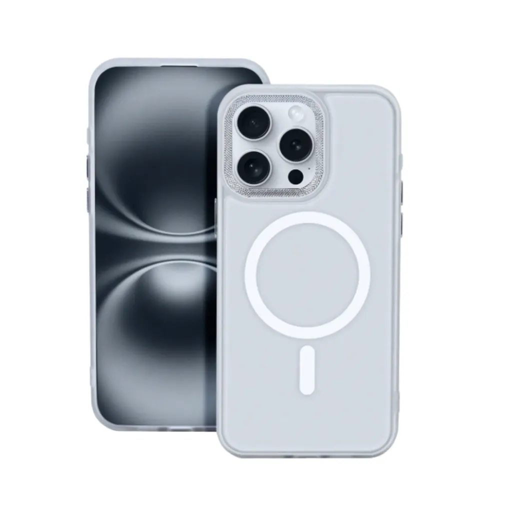 Magnetisch Telefoonhoesje Basic Wit Gegalvaniseerd Ruitpatroon (Apple iPhone serie)