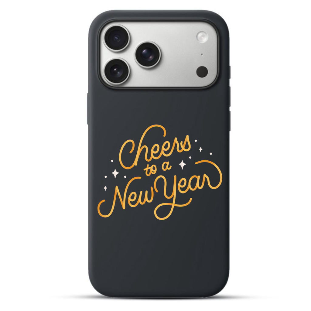 Telefoonhoesje Semi Bold Textured New Year Cheers to a New Year
