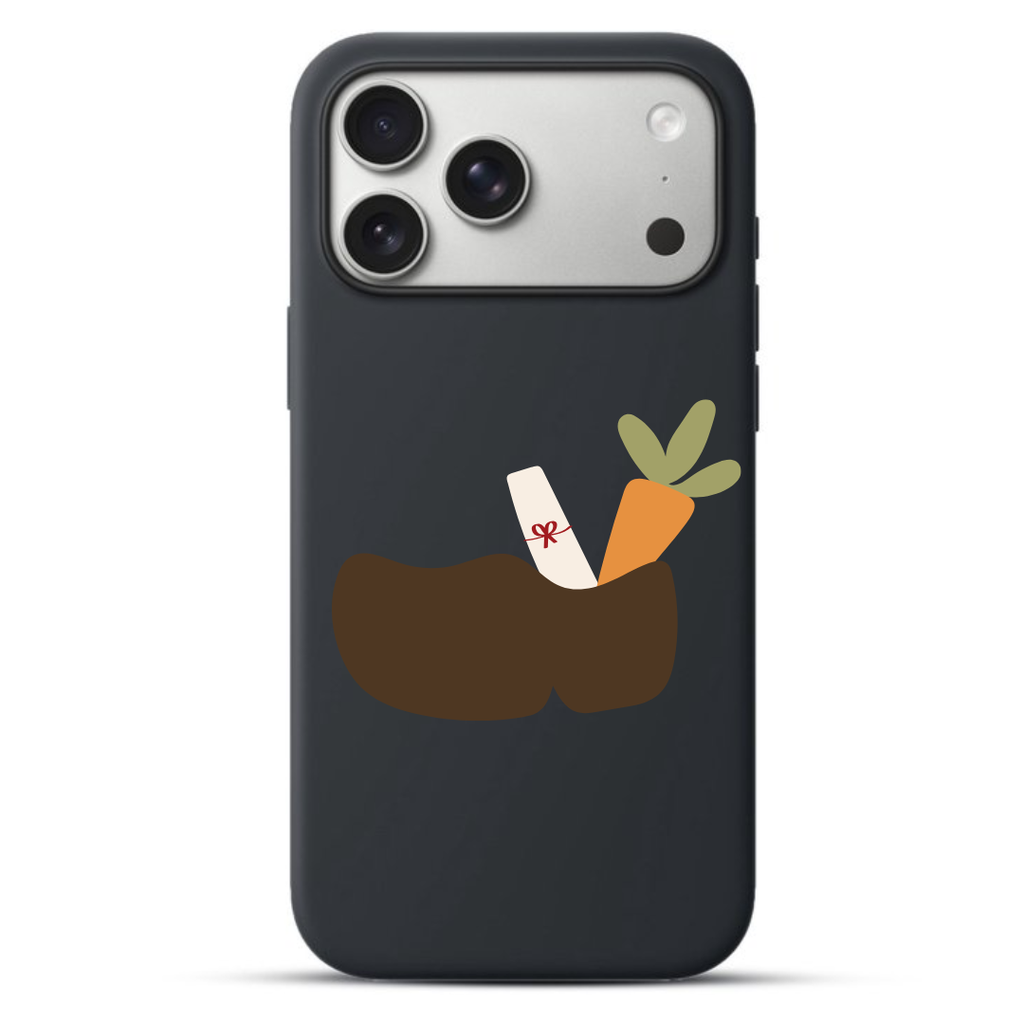 Telefoonhoesje Klomp Pakjesavond (Apple iPhone serie, Zwart)