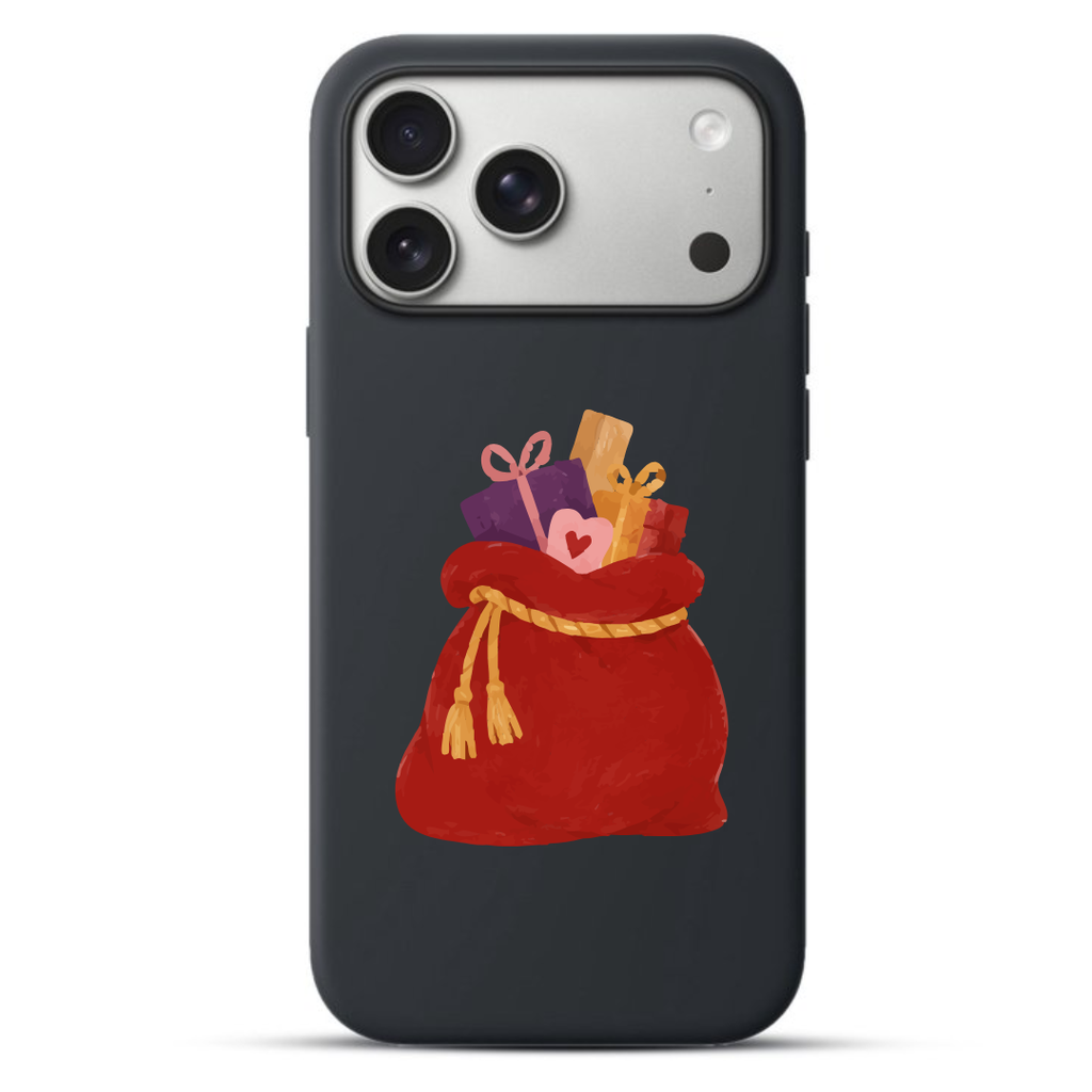 Telefoonhoesje Zak Met Cadeaus (Apple iPhone serie, Zwart)