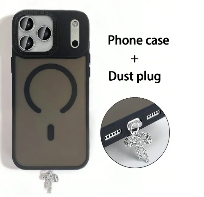 Magnetisch Telefoonhoesje Basic Zwart + Vlinderaccessoires (Apple iPhone serie)
