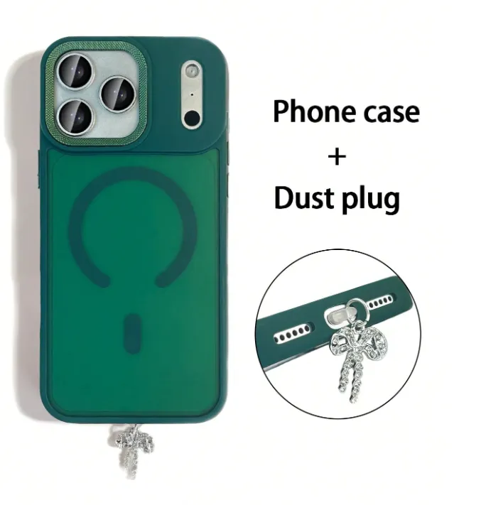 Magnetisch Telefoonhoesje Basic Mountain Green + Vlinderaccessoires