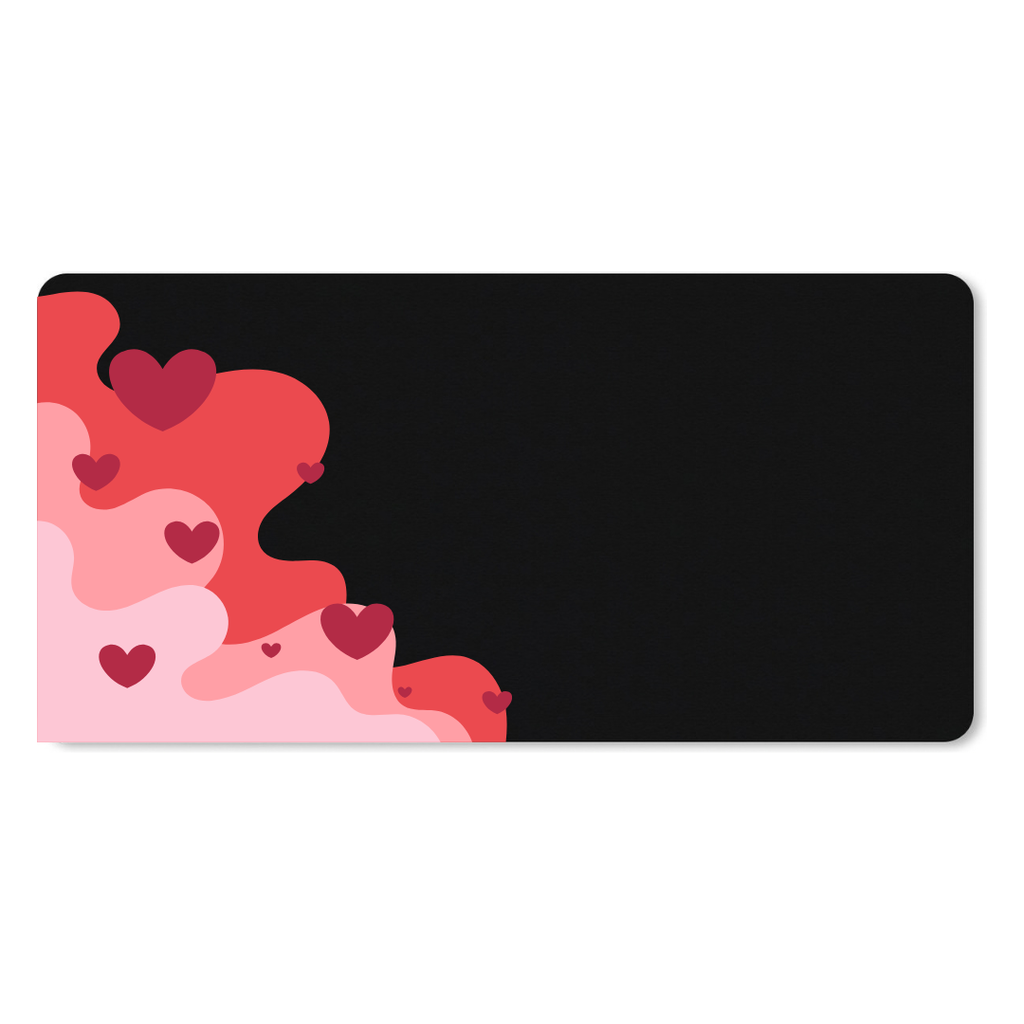 Muismat Heart Corner (25 x 21 cm (S), Zwart)