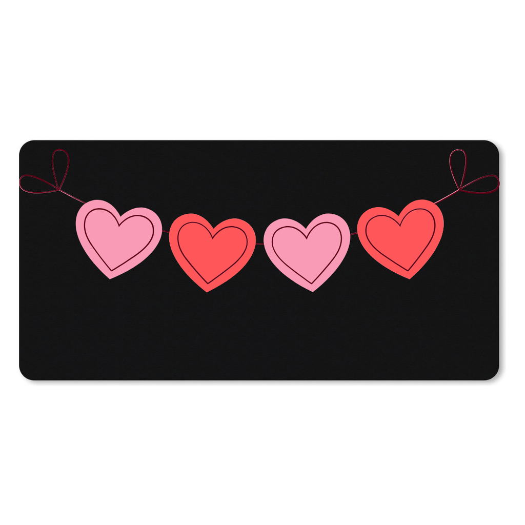 Muismat Heart Decor (25 x 21 cm (S), Zwart)