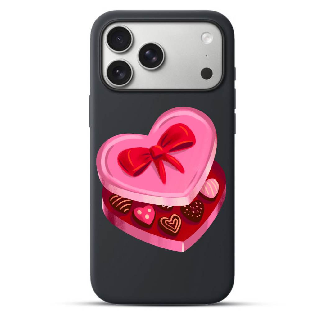 Telefoonhoesje Box of Chocolates (Apple iPhone serie, Zwart)