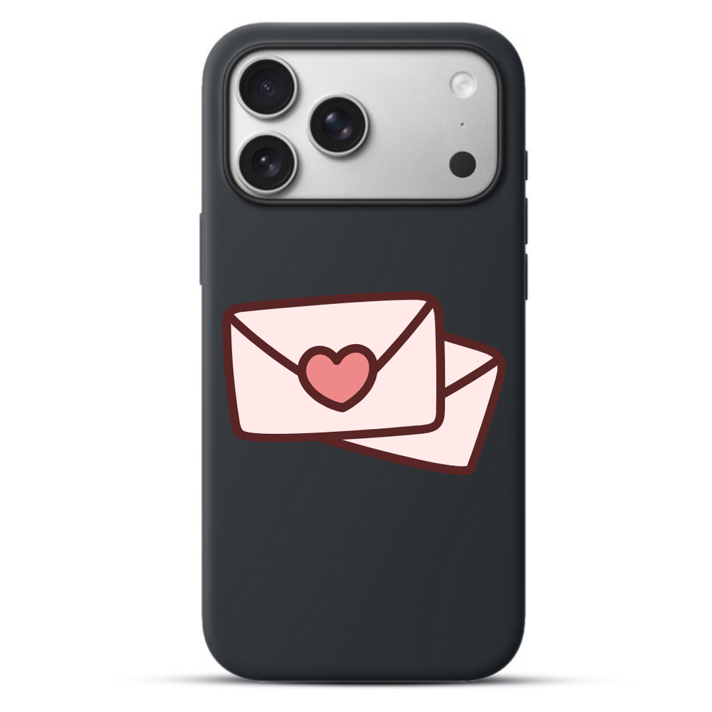 Telefoonhoesje Love Letters (Apple iPhone serie, Zwart)