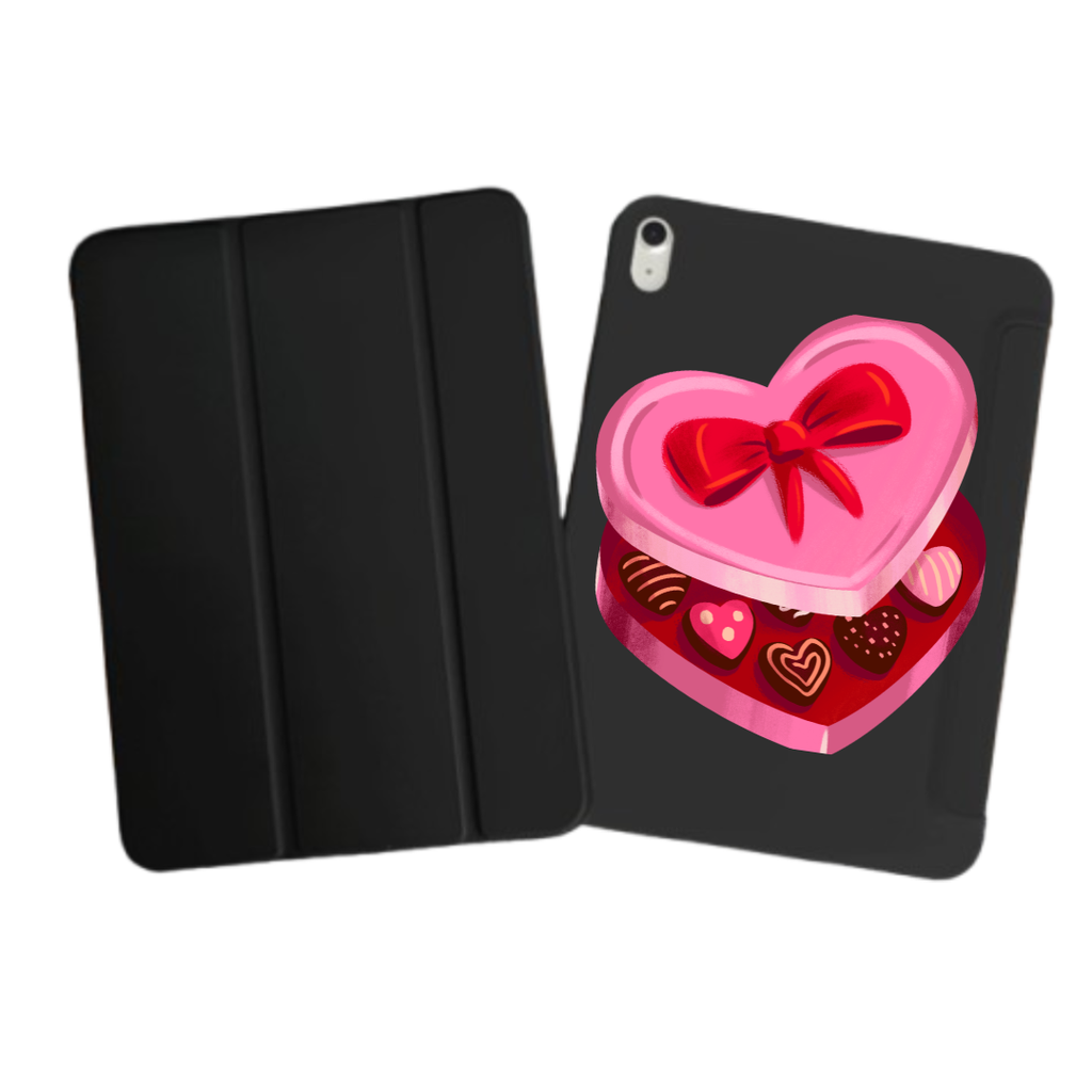 iPad Tablet Hoes Box of Chocolates (Samsung Galaxy Tab serie, Zwart)