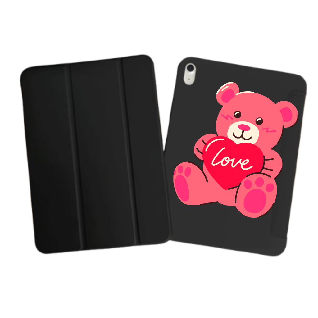 iPad Tablet Hoes Valentine's Day Teddy Bear (Samsung Galaxy Tab serie, Zwart)