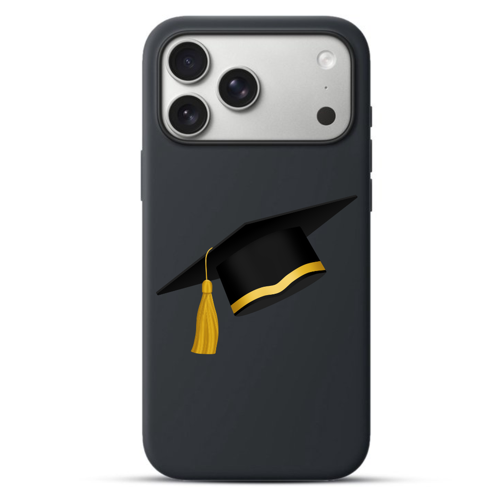 Telefoonhoesje Graduation Cap (Apple iPhone serie, Zwart)