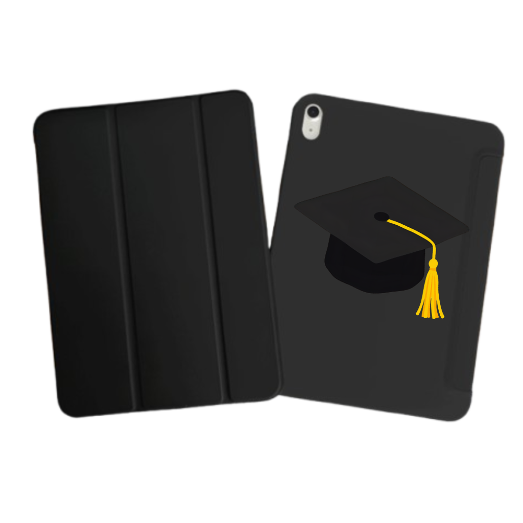 iPad Tablet Hoes Graduation Cap Flat (Samsung Galaxy Tab serie, Zwart)