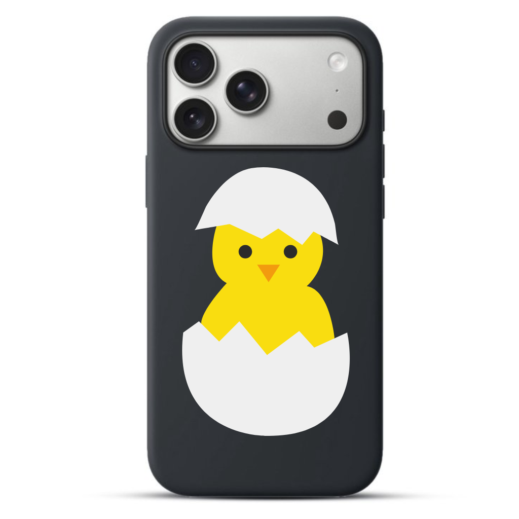 Telefoonhoesje Chick in Cracked Egg (Apple iPhone serie, Zwart)