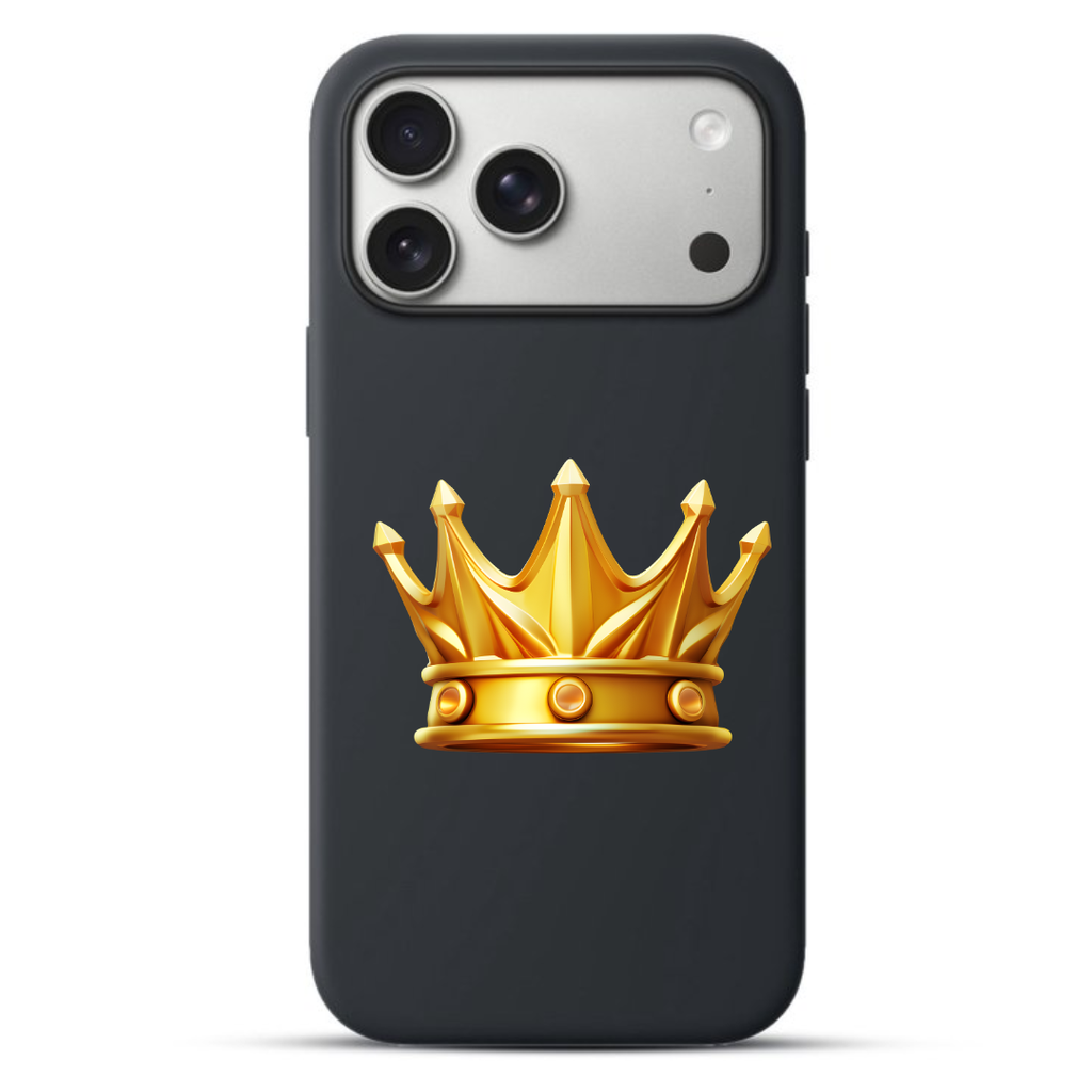 Telefoonhoesje Golden Crown (Apple iPhone serie, Zwart)