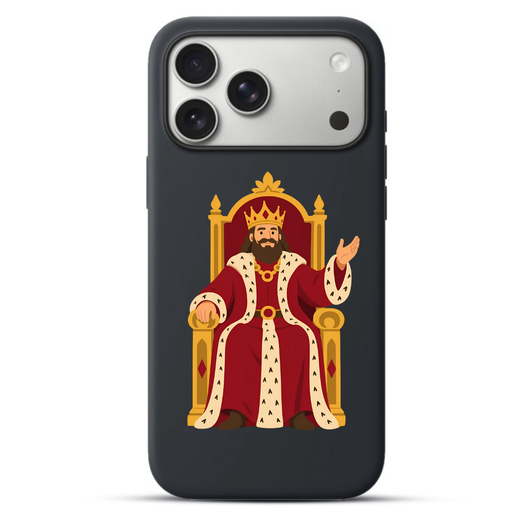 Telefoonhoesje King on Throne (Apple iPhone serie, Zwart)