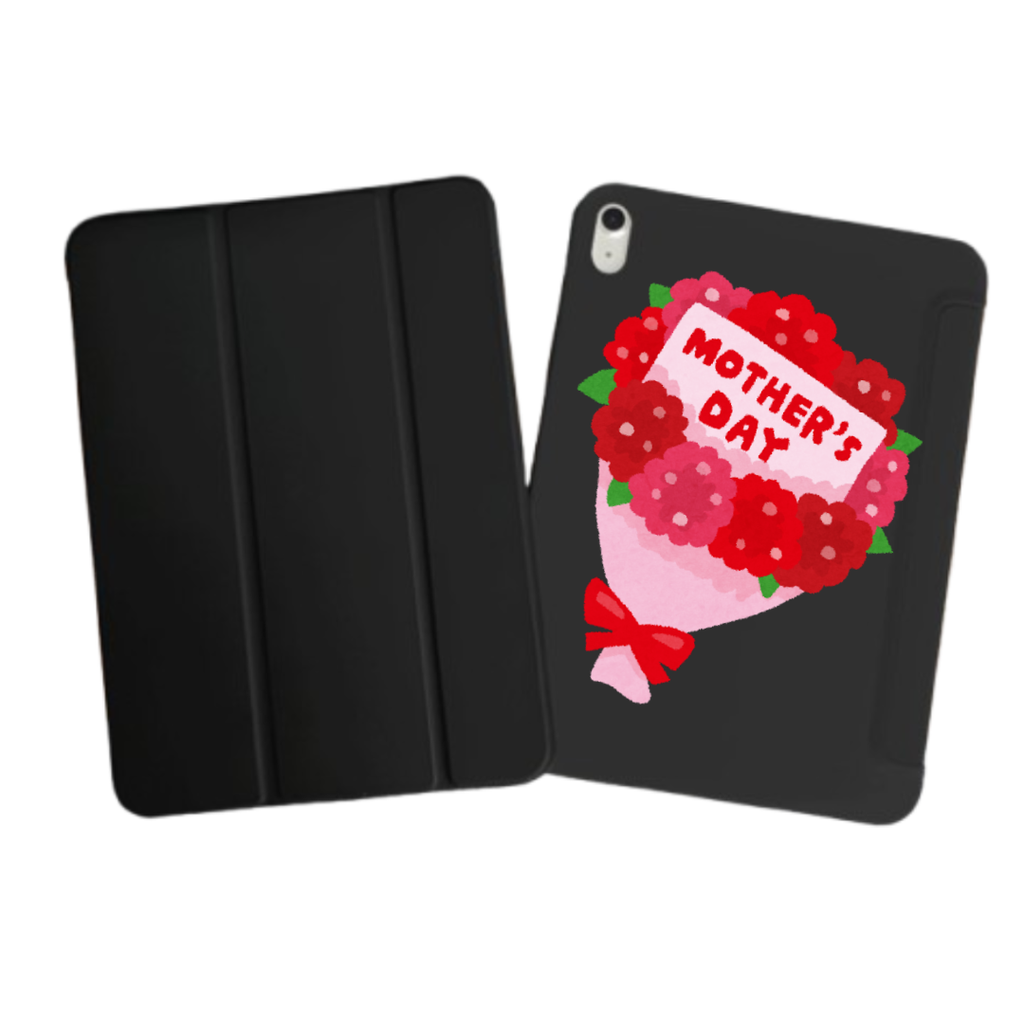 iPad Tablet Hoes Carnation Bouquet (Samsung Galaxy Tab serie, Zwart)