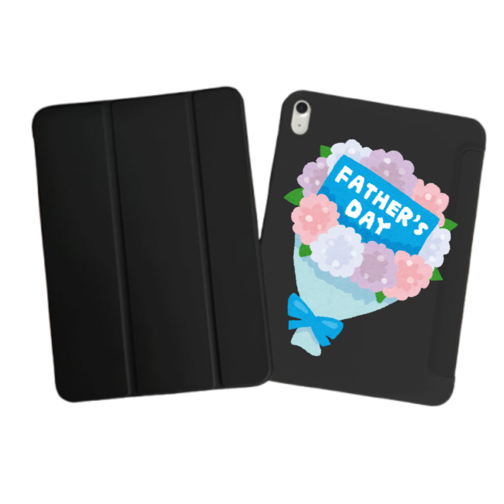 iPad Tablet Hoes Floral Bouquet with Father's Day Card (Samsung Galaxy Tab serie, Zwart)
