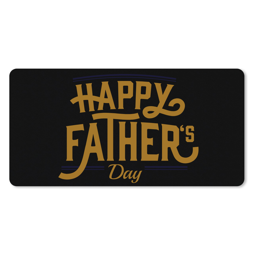 Muismat Vintage Americana Style Happy Father's Day Lettering (25 x 21 cm (S), Zwart)