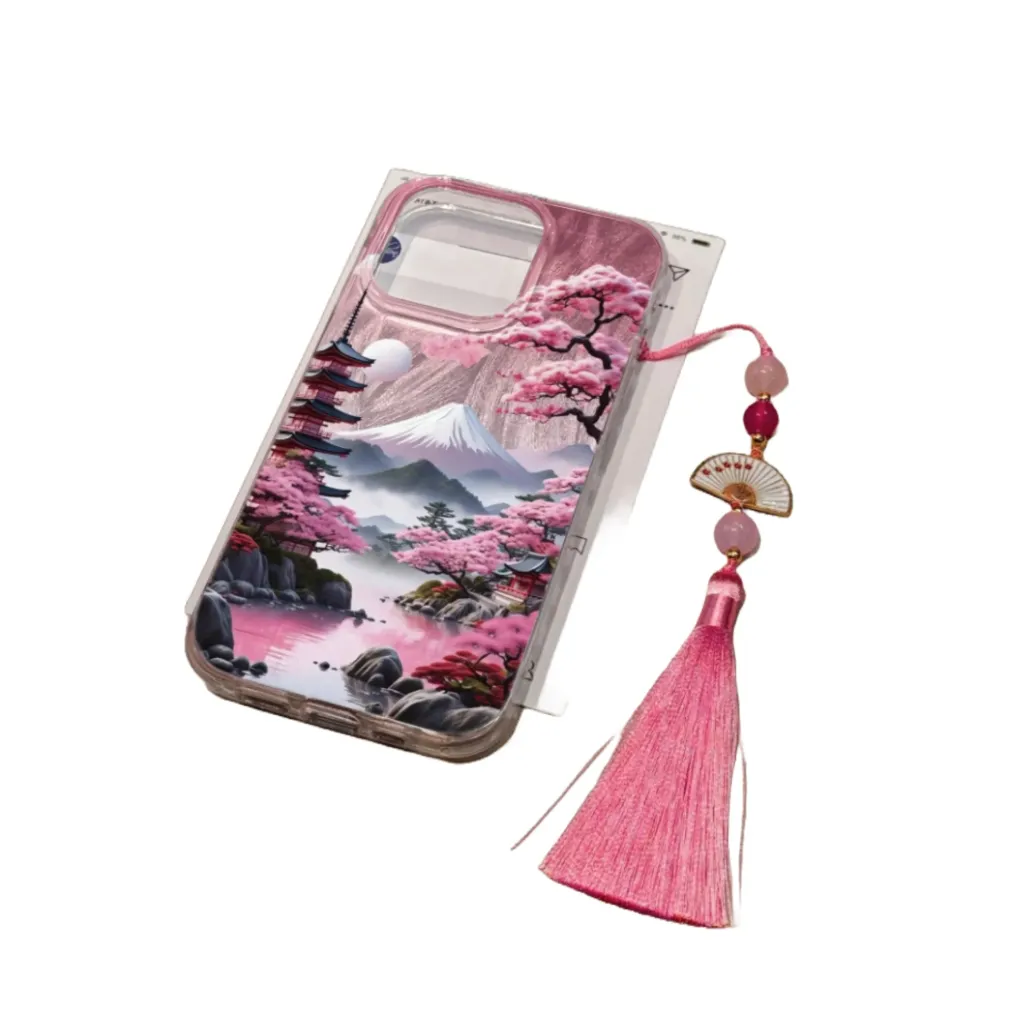 Telefoonhoesje Berglandschap & Bloemen Aquarel Schilderij Semi-Transparant (Apple iPhone serie)