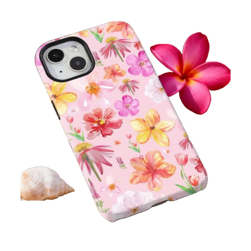 Telefoonhoesje Bloemen Zomer Aquarel (Apple iPhone serie)