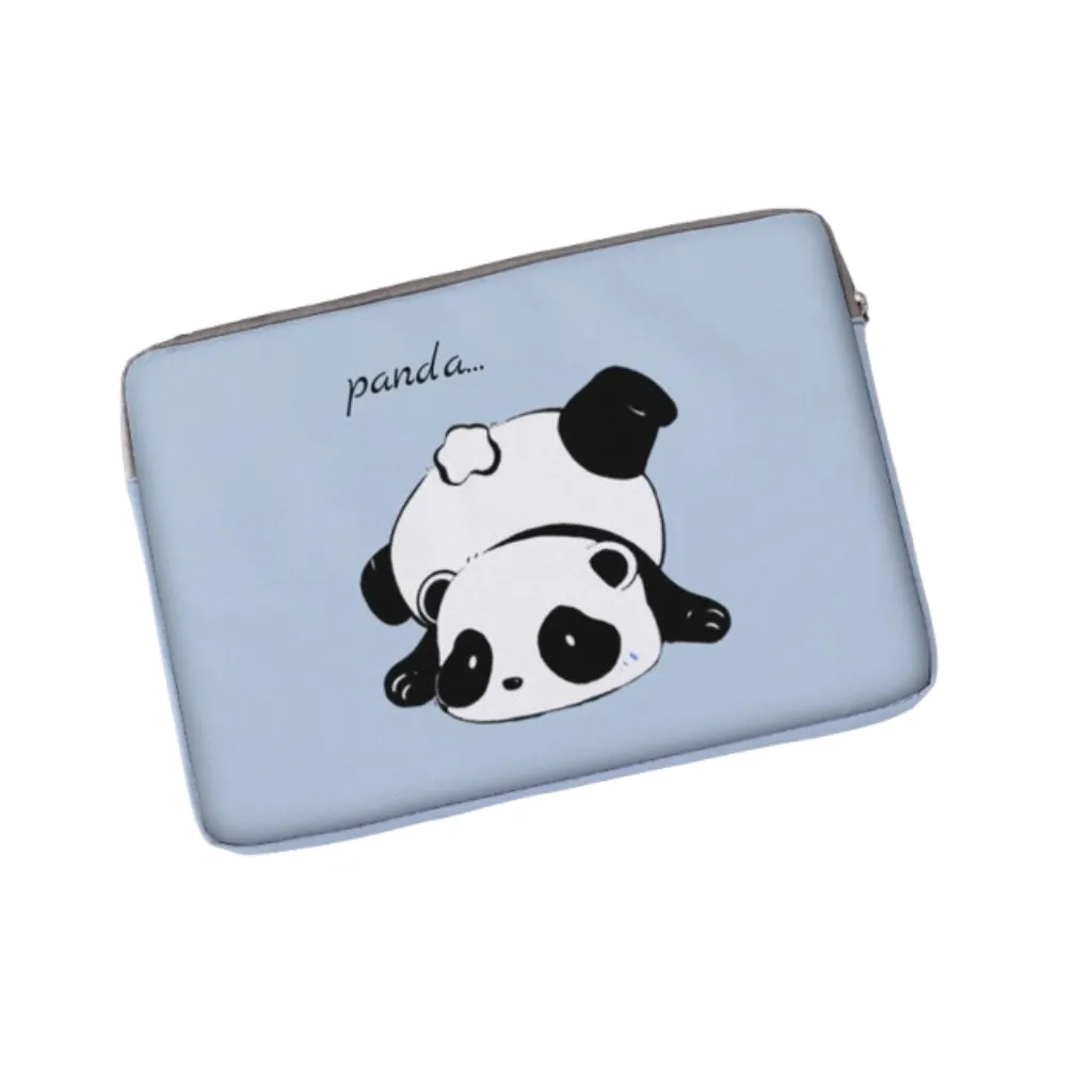 Laptophoes Kleurrijk Met Cartoon Pandaprint (13 inch)