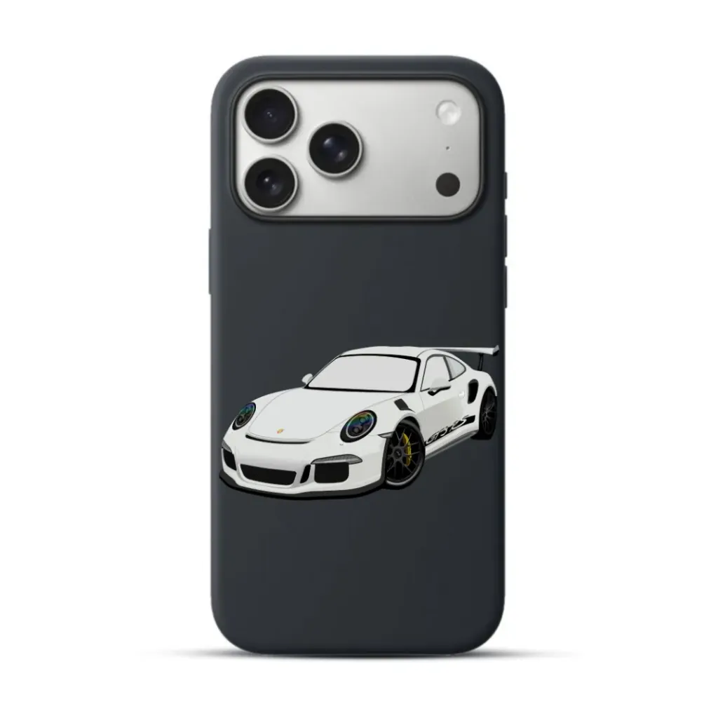 Telefoonhoesje Porsche 911 GT3 RS (Apple iPhone serie, Zwart)