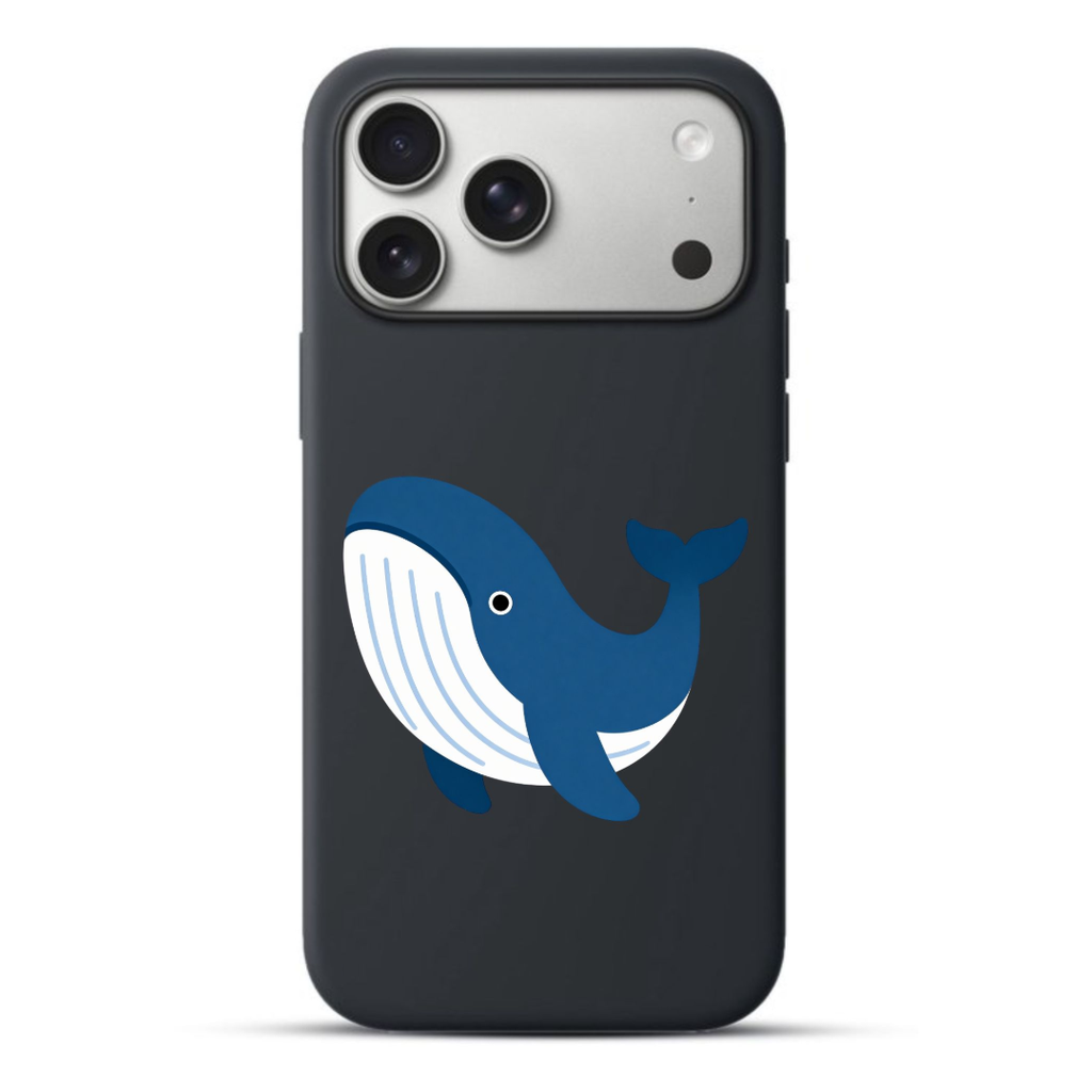 Telefoonhoesje Blue Whale (Apple iPhone serie, Zwart)