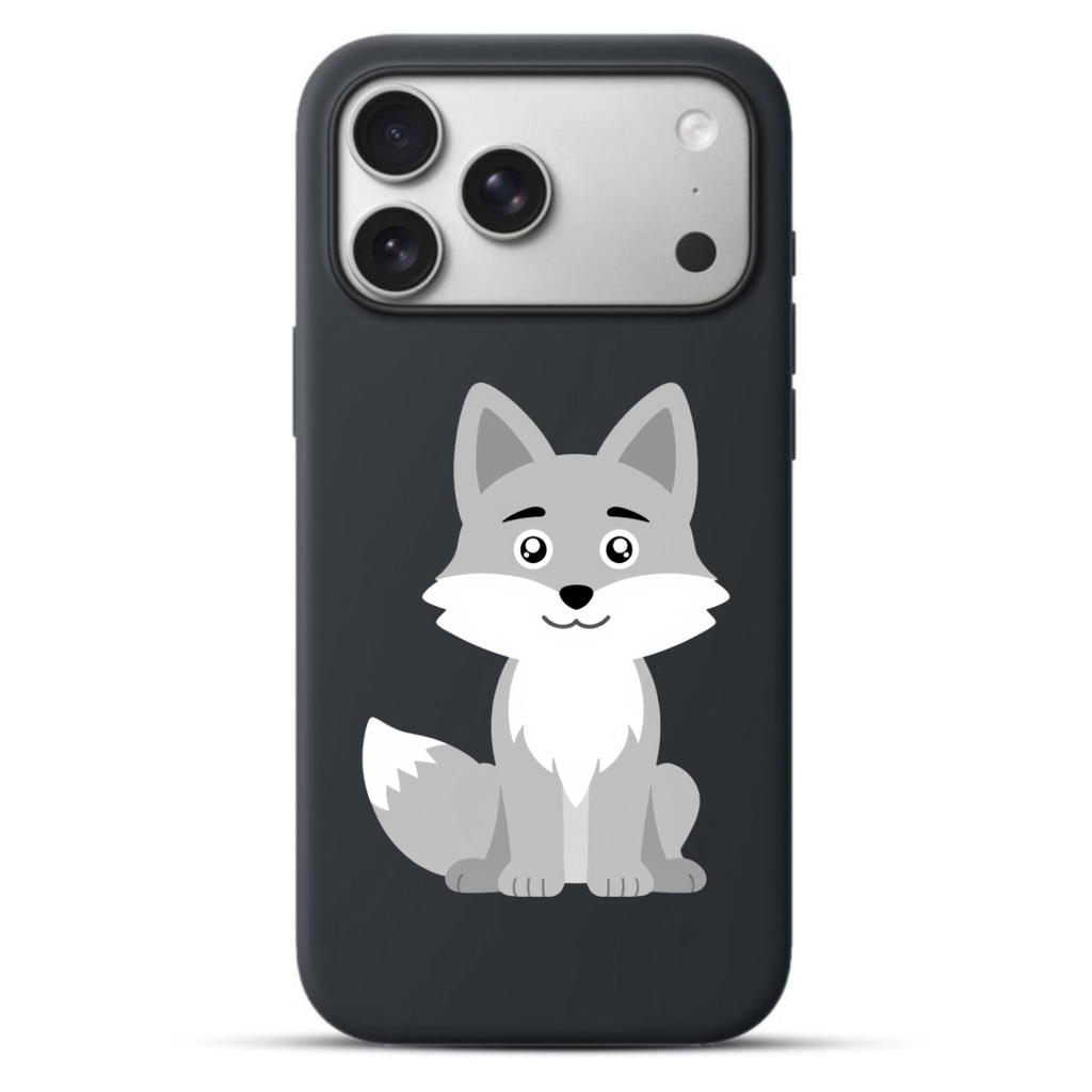 Telefoonhoesje Gray Fox (Apple iPhone serie, Zwart)