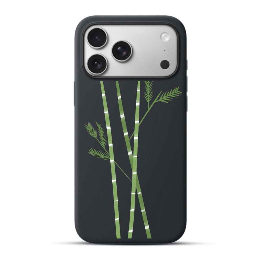 Telefoonhoesje Green bamboo (Apple iPhone serie, Zwart)