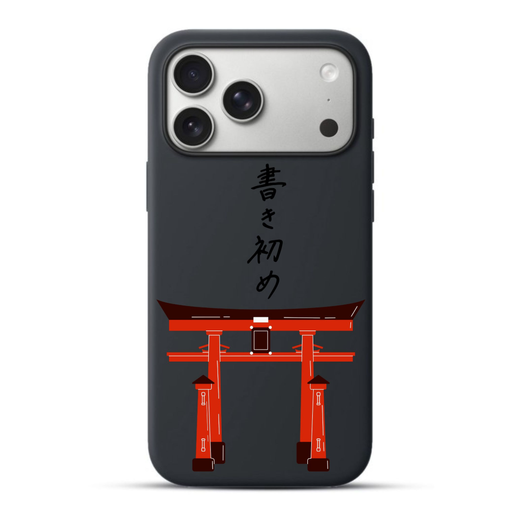 Telefoonhoesje Itsukushima Shrine (Apple iPhone serie, Zwart)