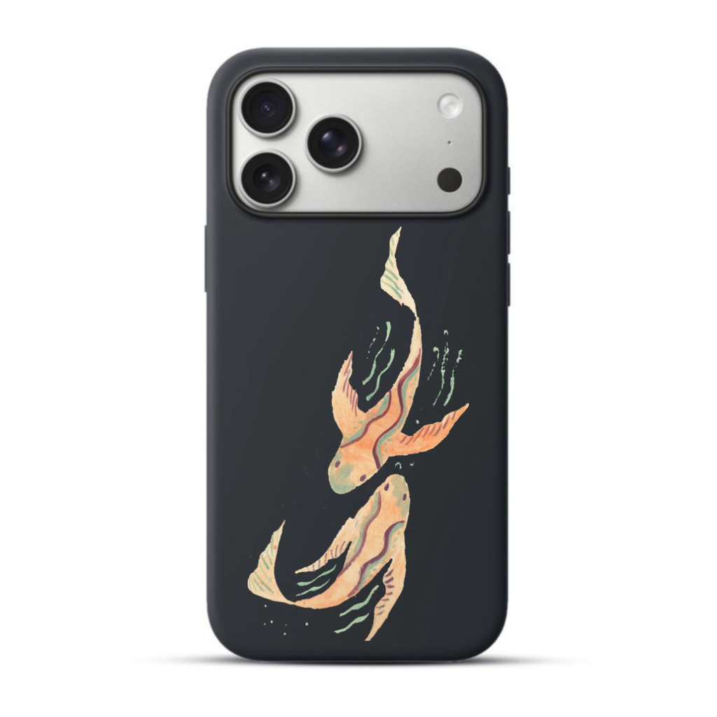 Telefoonhoesje Koi Fish Mokuhanga Print