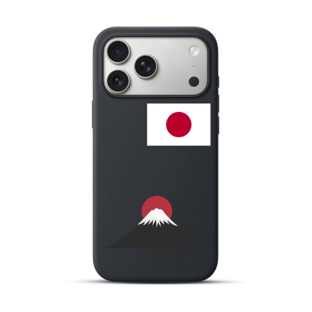 Telefoonhoesje Mount Fuji Japan (Apple iPhone serie, Zwart)