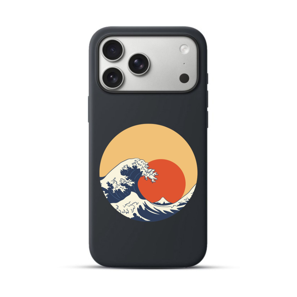 Telefoonhoesje Ocean Wave (Apple iPhone serie, Zwart)