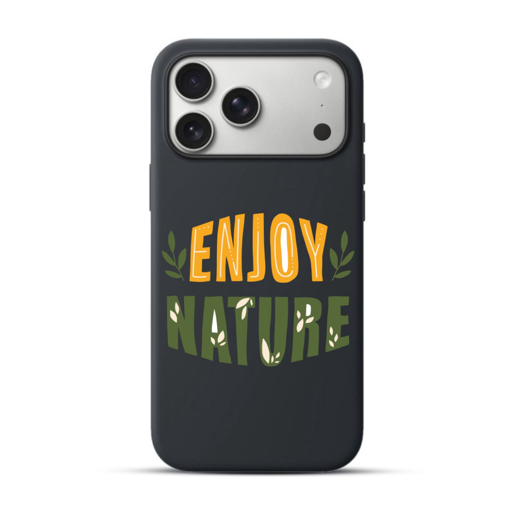 Telefoonhoesje Enjoy Nature (Apple iPhone serie, Zwart)