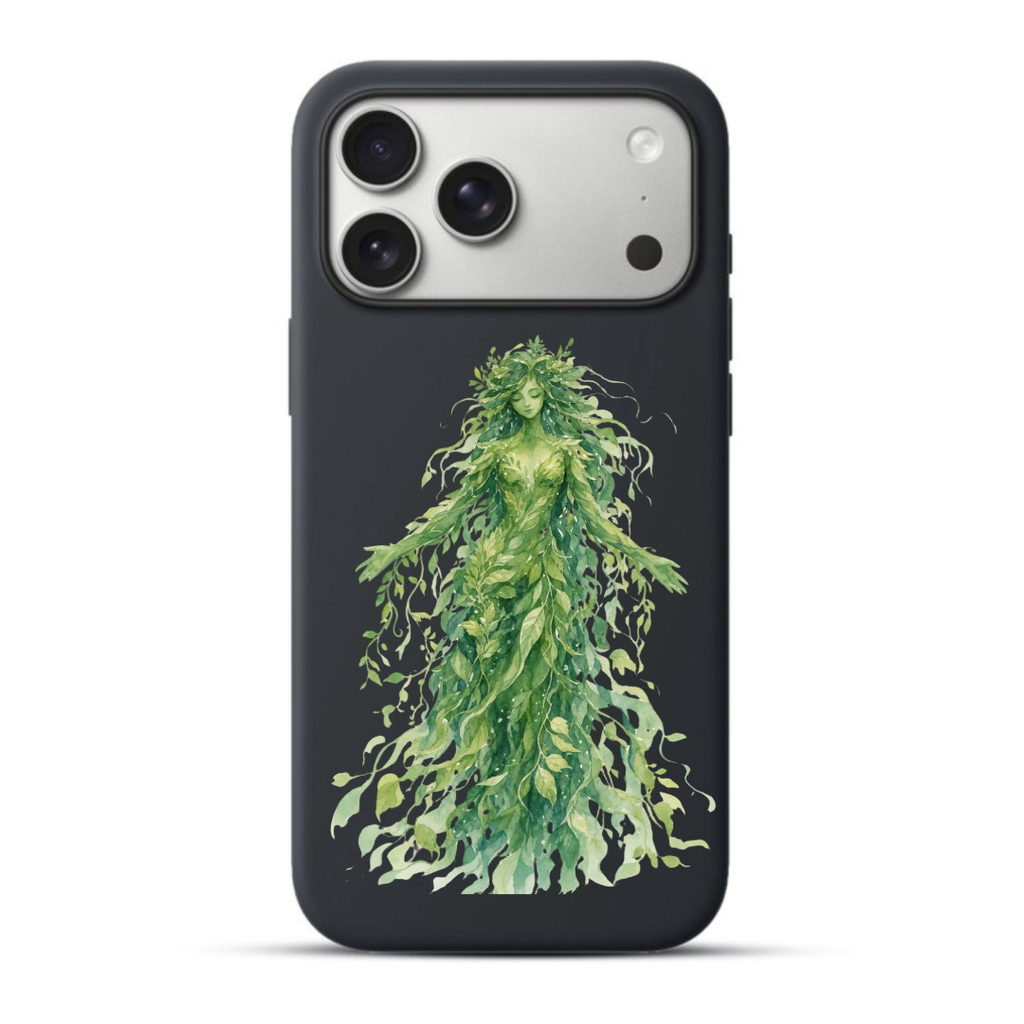 Telefoonhoesje Green Spirit (Apple iPhone serie, Zwart)