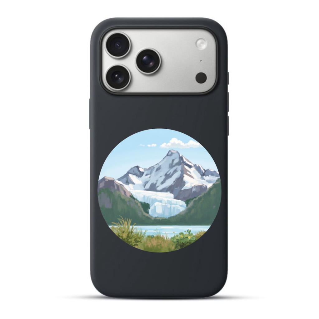 Telefoonhoesje Mountain (Apple iPhone serie, Zwart)