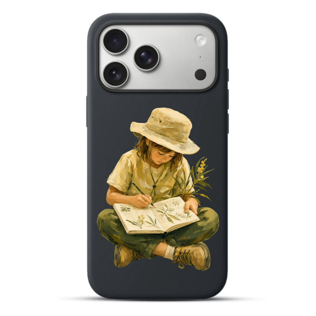 Telefoonhoesje Nature Journaling (Apple iPhone serie, Zwart)