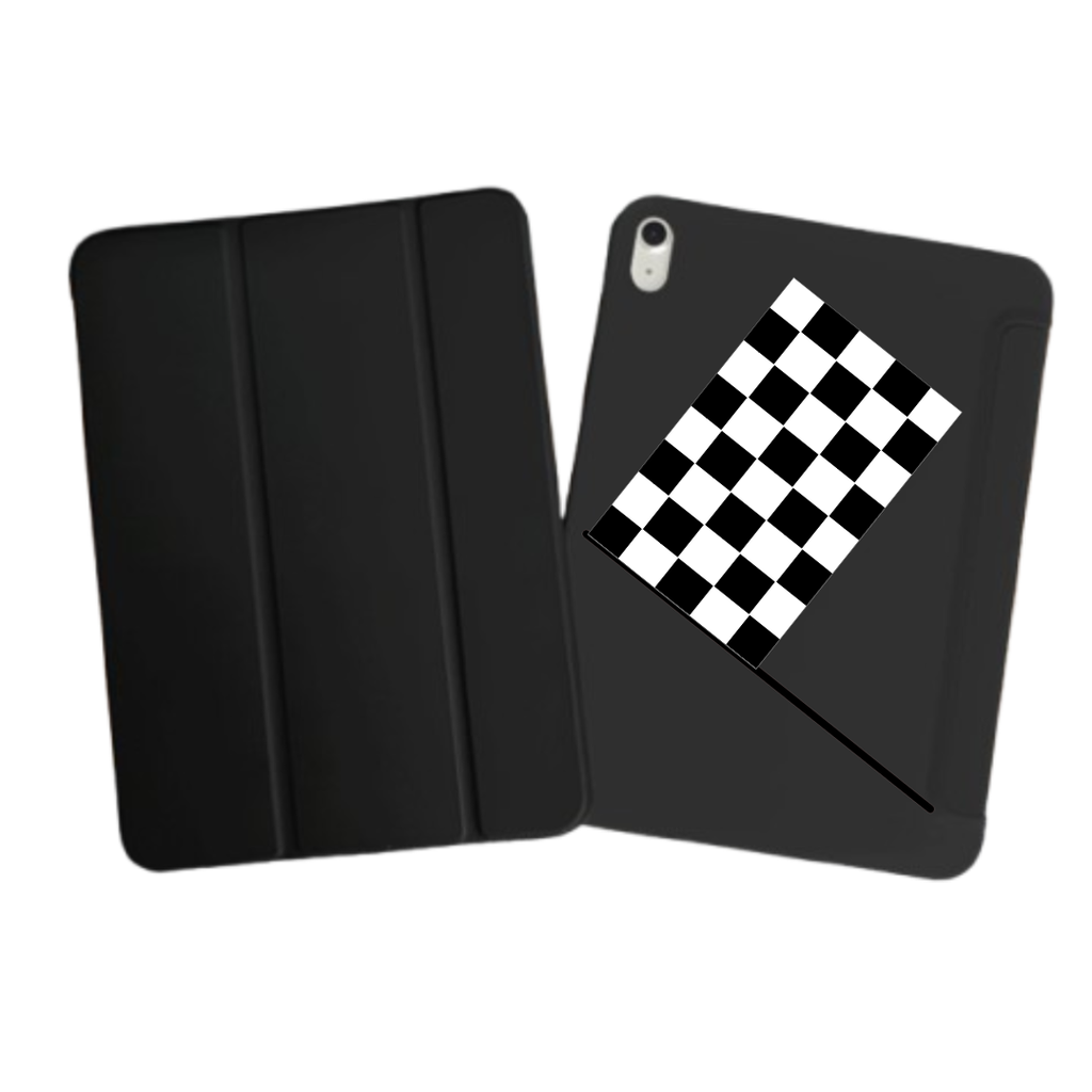 iPad Tablet Hoes Race Flag Illustration (Samsung Galaxy Tab serie, Zwart)