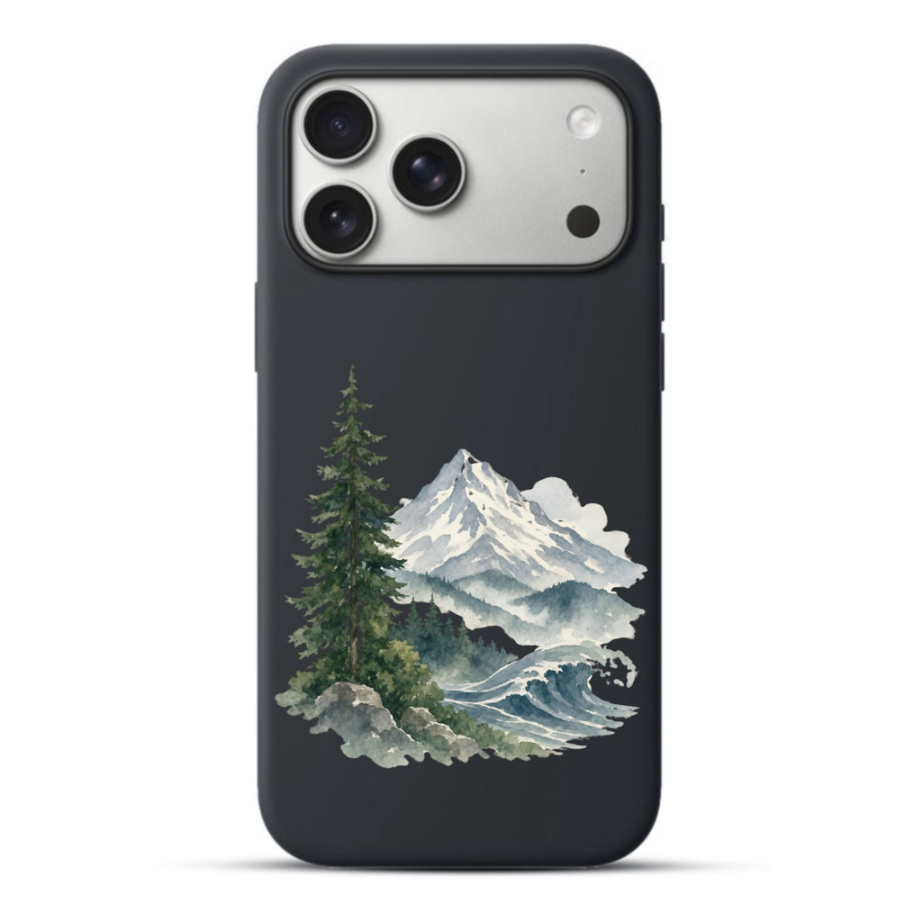 Telefoonhoesje Watercolor Pacific Northwest Mountain