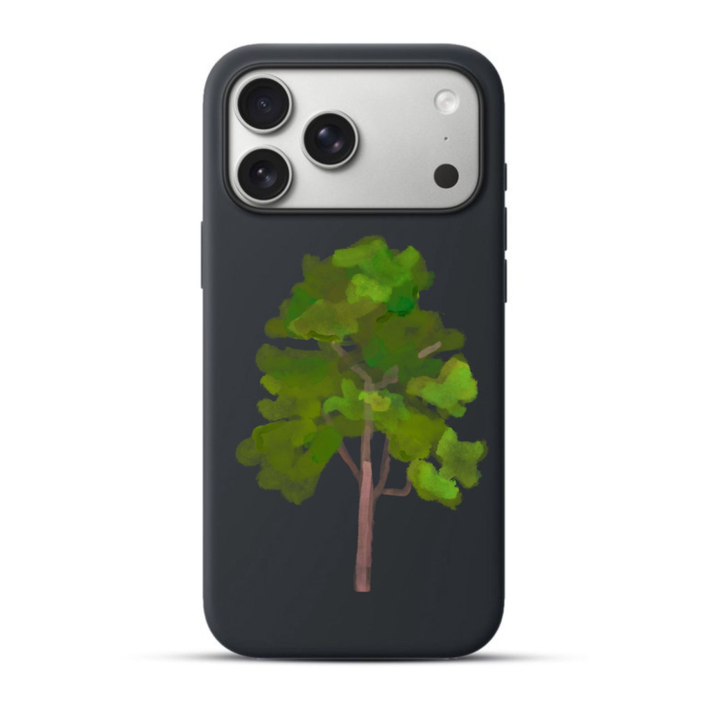 Telefoonhoesje Watercolour Style Father's Day Tree (Apple iPhone serie, Zwart)