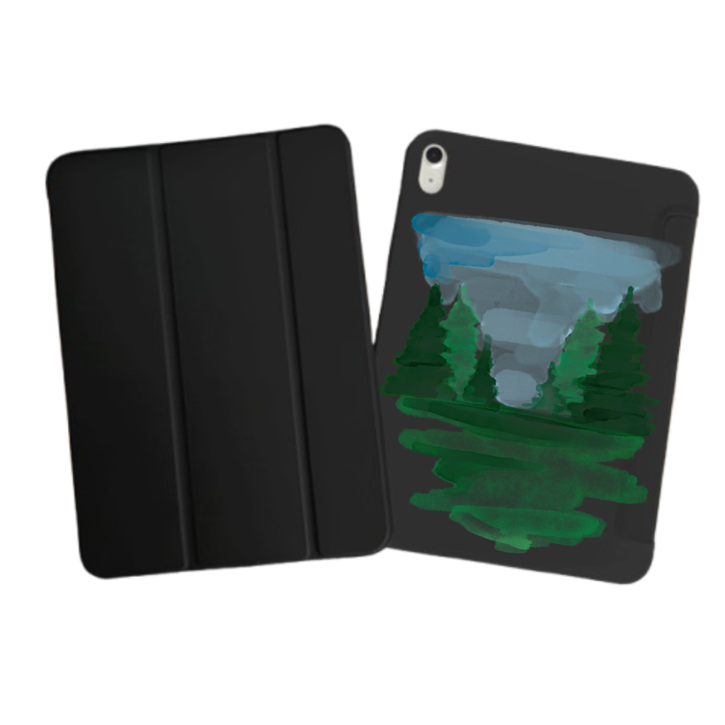 iPad Tablet Hoes Watercolour Style Father's Day Landscape (Samsung Galaxy Tab serie, Zwart)
