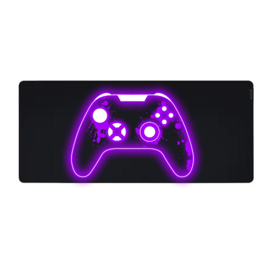 Muismat Neon Purple Gaming Controller (25 x 21 cm (S), Zwart)