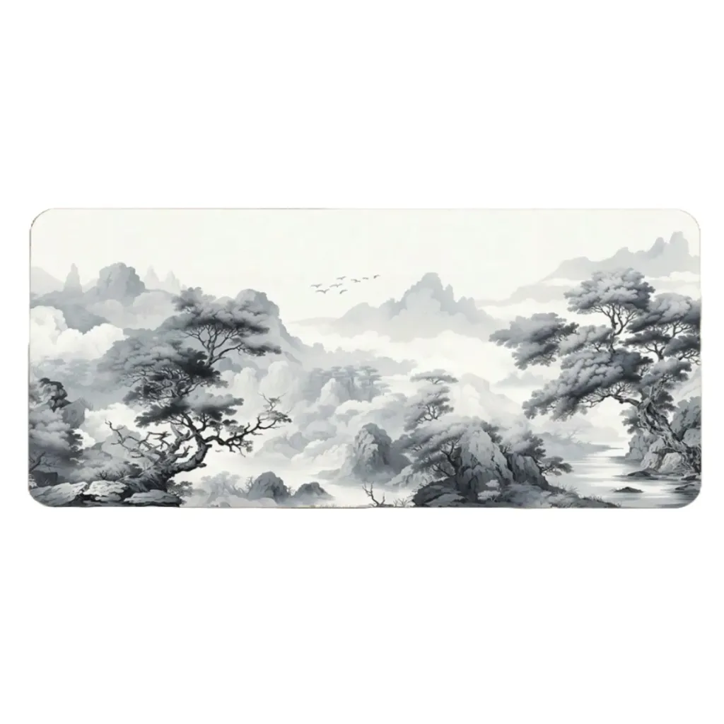 XL muismat Wit Japans Bomenlandschap
